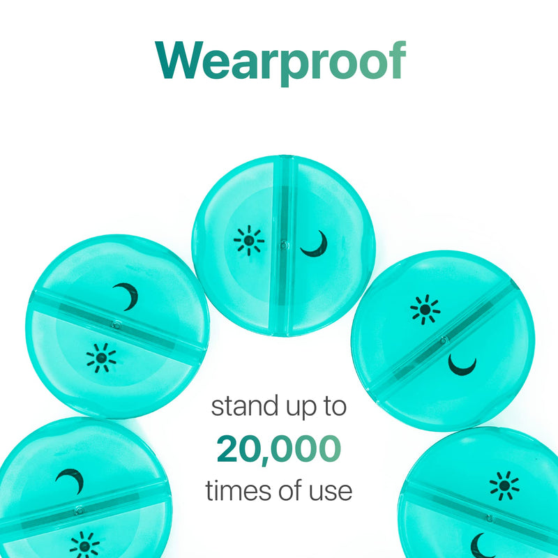 a group of pills in a circle with text: 'Wearproof stand up to 20,000 times of use'